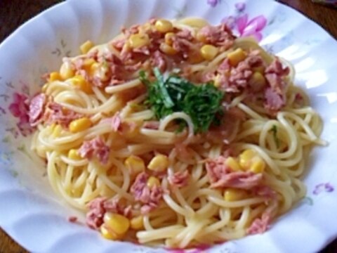 あっさり！ツナと梅しそパスタ